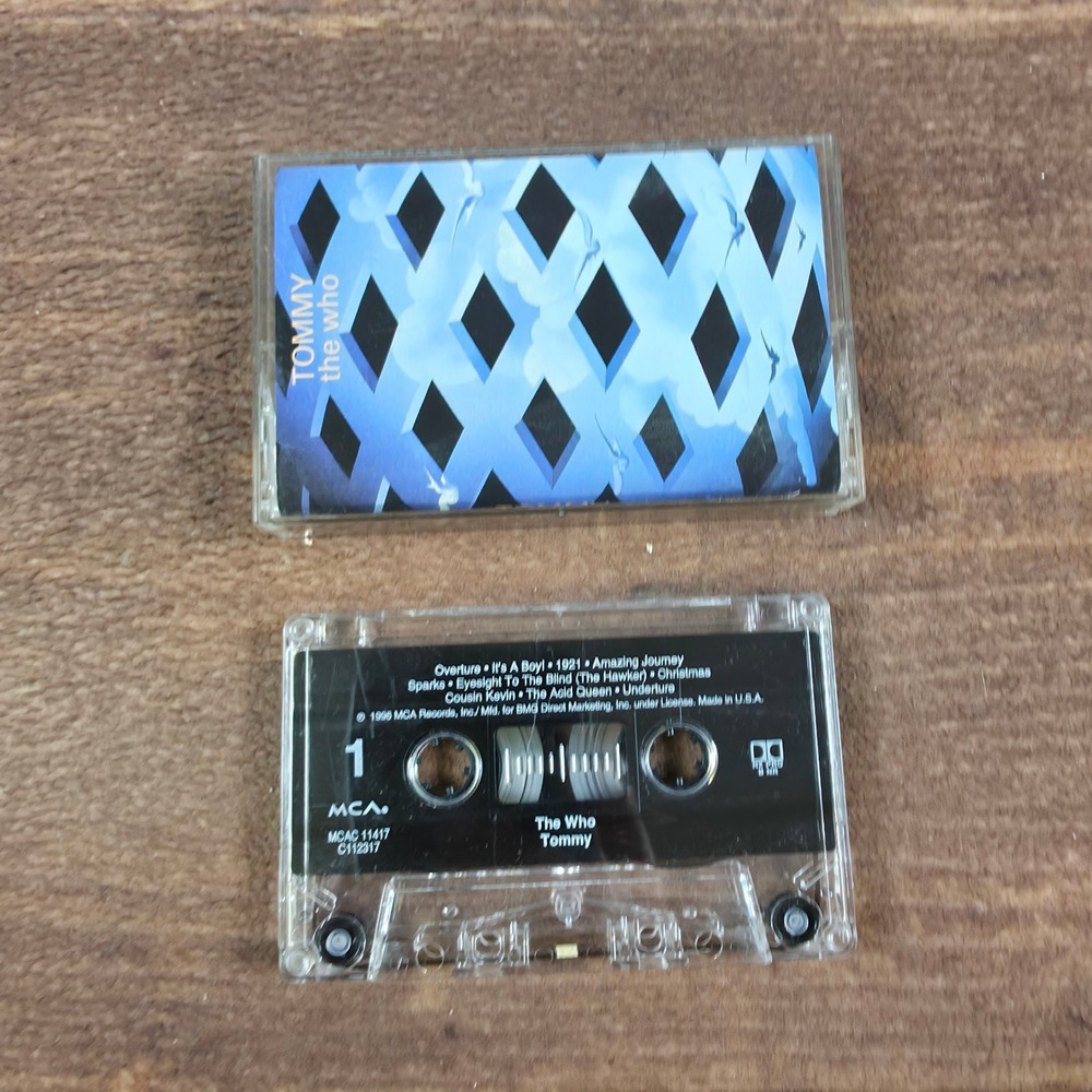 The Who Tommy Cassette Tape OS Blue Good 1996 MCA Reissue Rock Opera